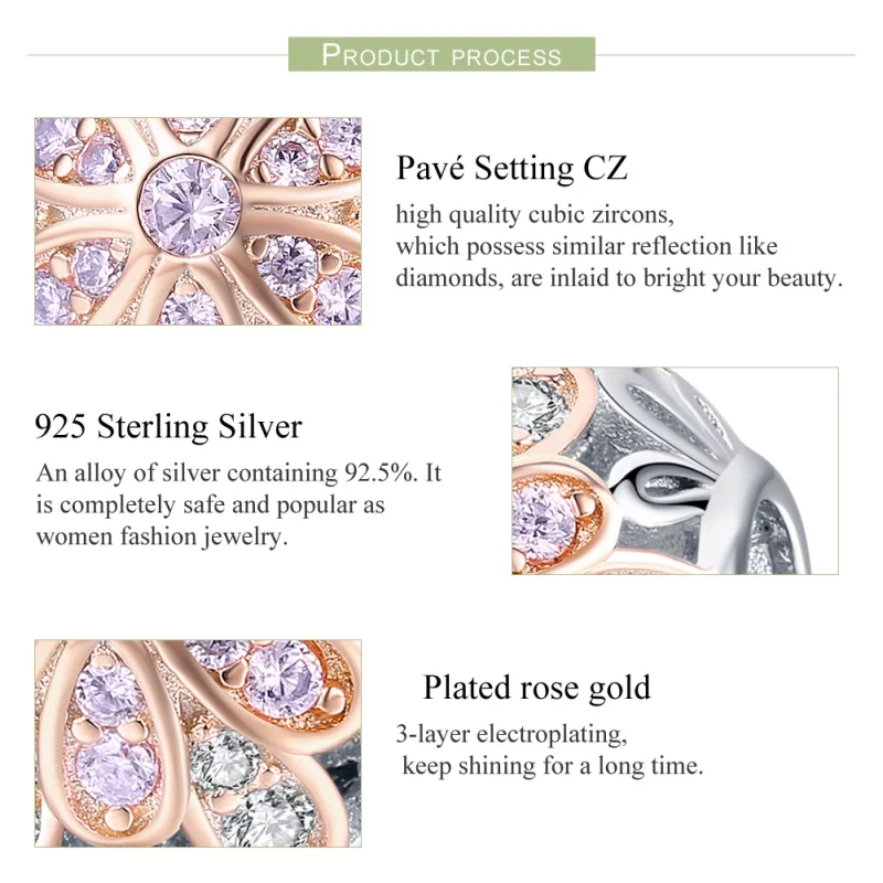 (image pour) Charm Style PANDORA Fleurs - SCC922 - Afficher 7