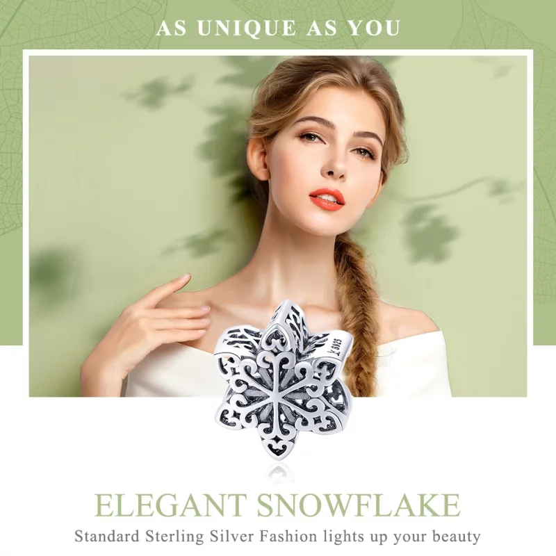 (image pour) Charm Style PANDORA Flocon de neige étincelant - SCC719 - Afficher 6