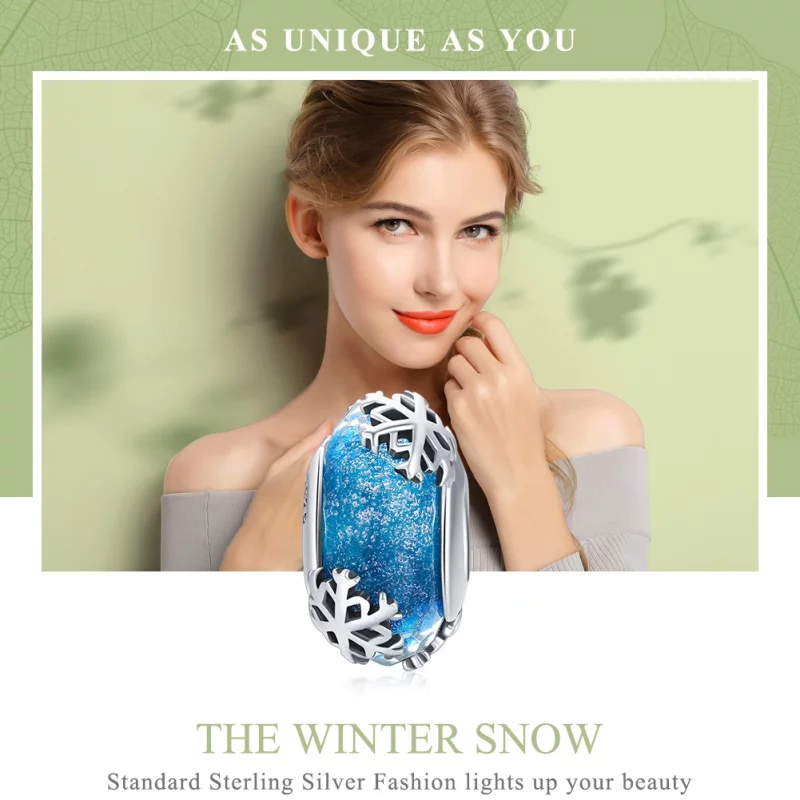 (image pour) Charm Style PANDORA Flocons de neige gelés d'hiver - SCC862 - Afficher 6
