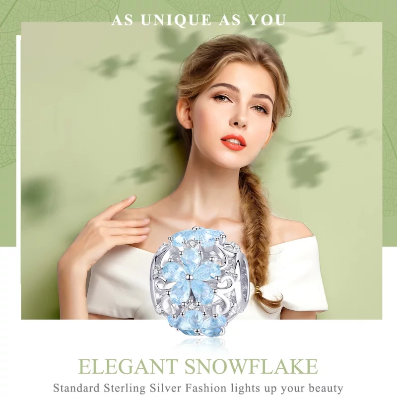 (image pour) Charm Style PANDORA Flocons de neige élégants - SCC941 - Afficher 6