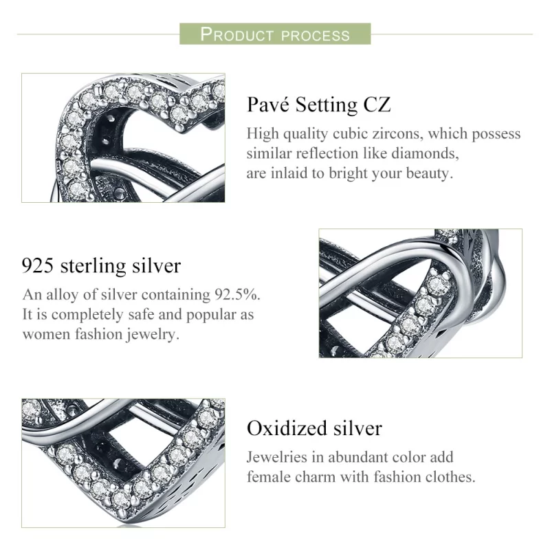 (image pour) Charm Style PANDORA Forme de coeur - SCC432 - Afficher 7