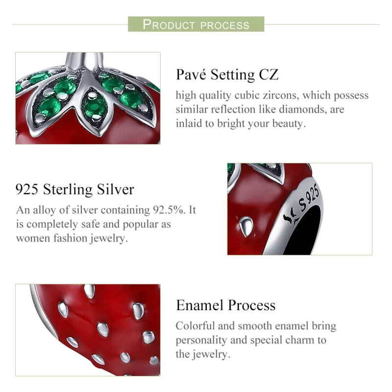 (image pour) Charm Style PANDORA fraise - SCC369 - Afficher 6