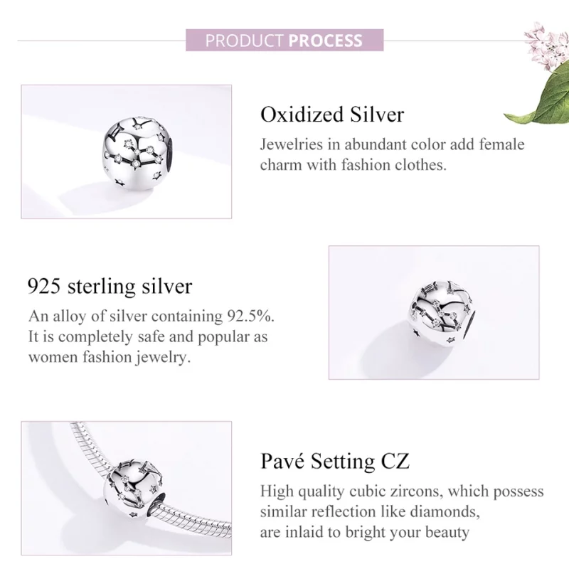 (image pour) Charm Style PANDORA Gémeaux - SCC1218-3 - Afficher 7