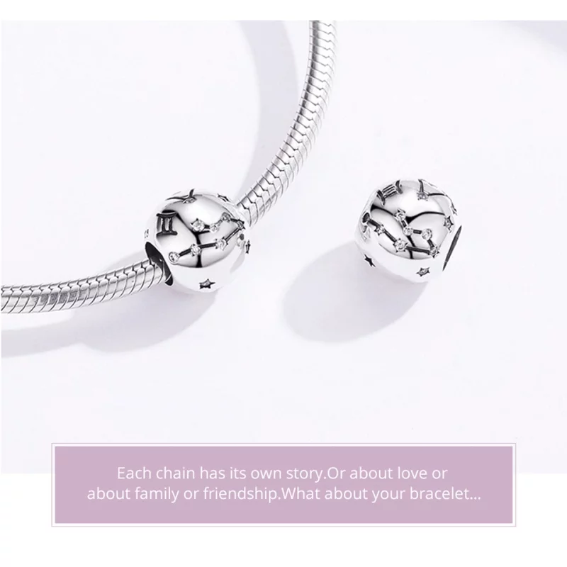 (image pour) Charm Style PANDORA Gémeaux - SCC1218-3 - Afficher 8