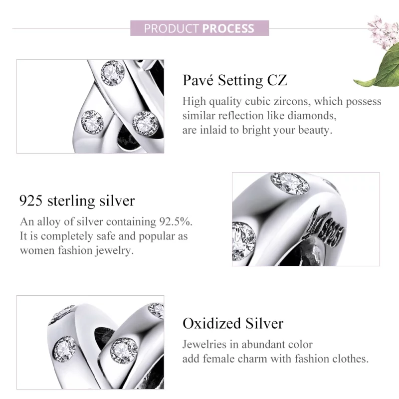 (image pour) Charm Style PANDORA Géométrie simple - SCC1515 - Afficher 8