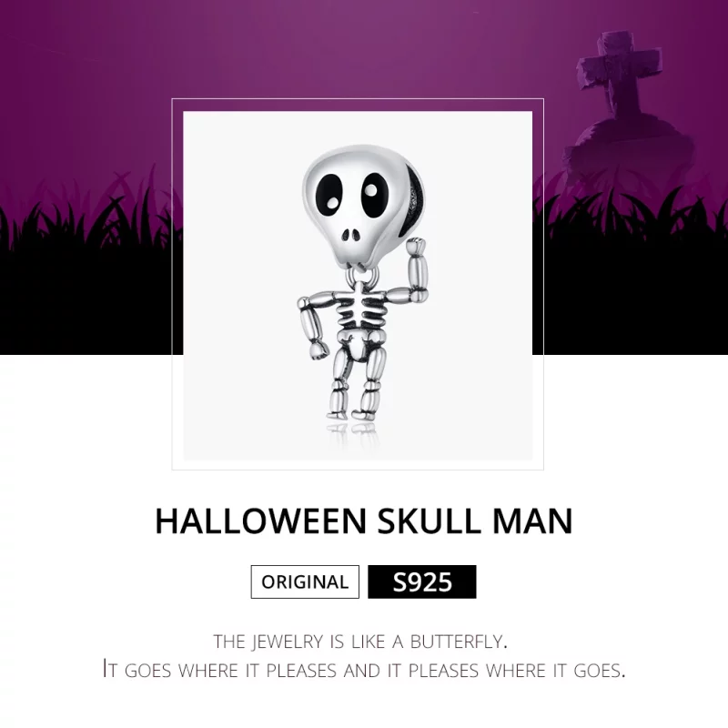(image pour) Charm Style PANDORA Halloween Crâne Homme - SCC1617 - Afficher 6
