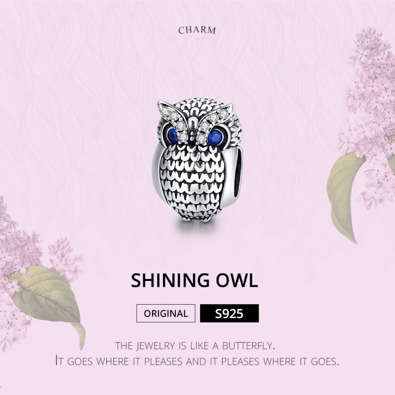 (image pour) Charm Style PANDORA Hibou brillant - SCC1607 - Afficher 6