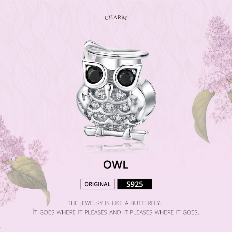 (image pour) Charm Style PANDORA Hibou - BSC124 - Afficher 5