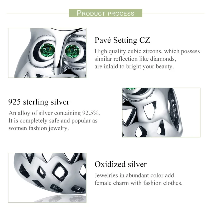 (image pour) Charm Style PANDORA Hibou - SCC424 - Afficher 6