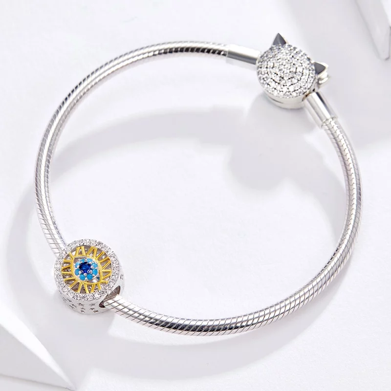 (image pour) Charm style Pandora œil porte-bonheur - BSC080 - Afficher 3