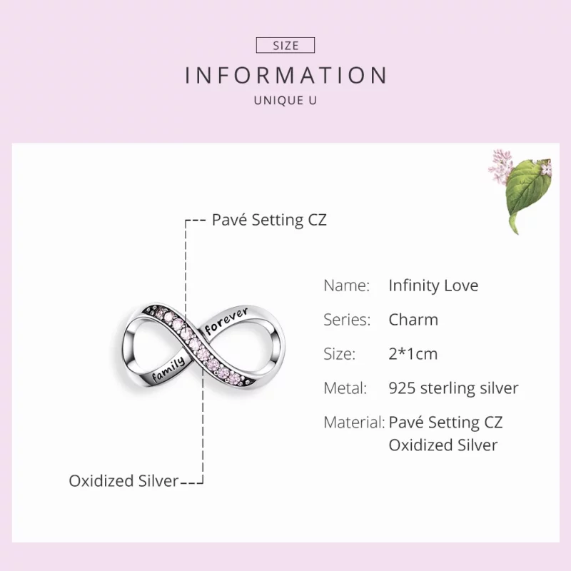 (image pour) Charm Style PANDORA Infini - SCC1146-PK - Afficher 2