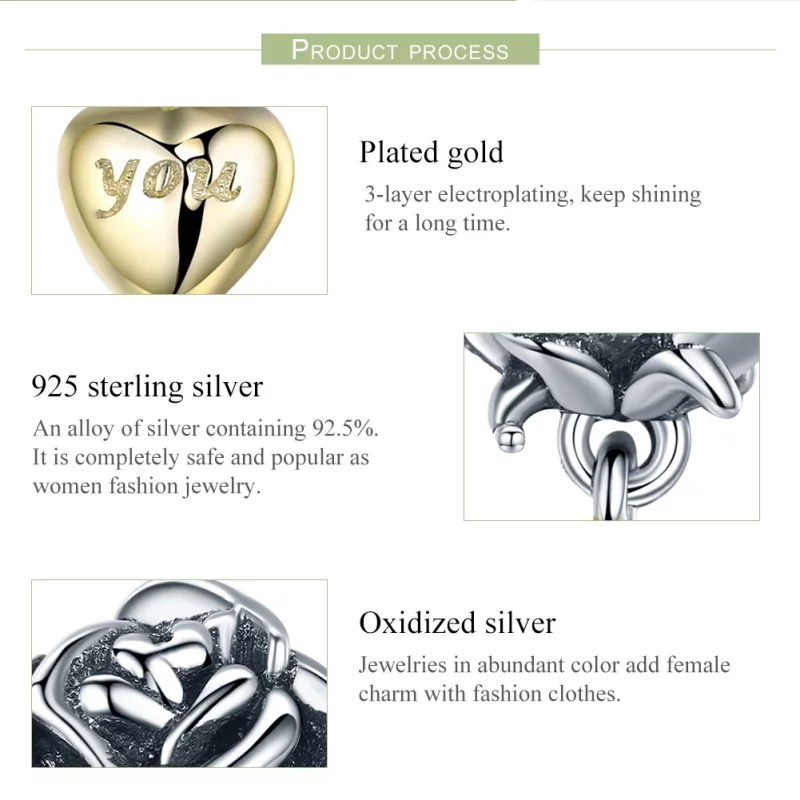 (image pour) Charm Style PANDORA Je t'aime - SCC455 - Afficher 7