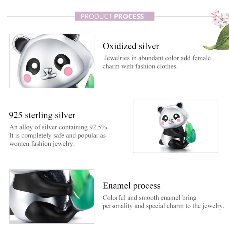 (image pour) Charm Style PANDORA Joli petit panda - SCC1832 - Afficher 8