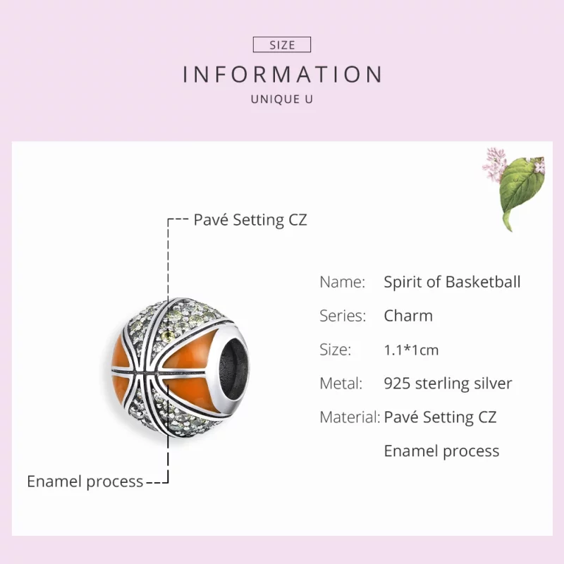 (image pour) Charm Style PANDORA L'esprit du basket - SCC1506 - Afficher 7
