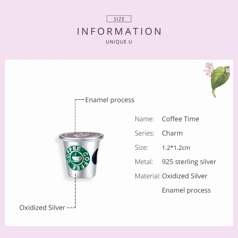 (image pour) Charm Style PANDORA L'heure du café - SCC1545 - Afficher 7
