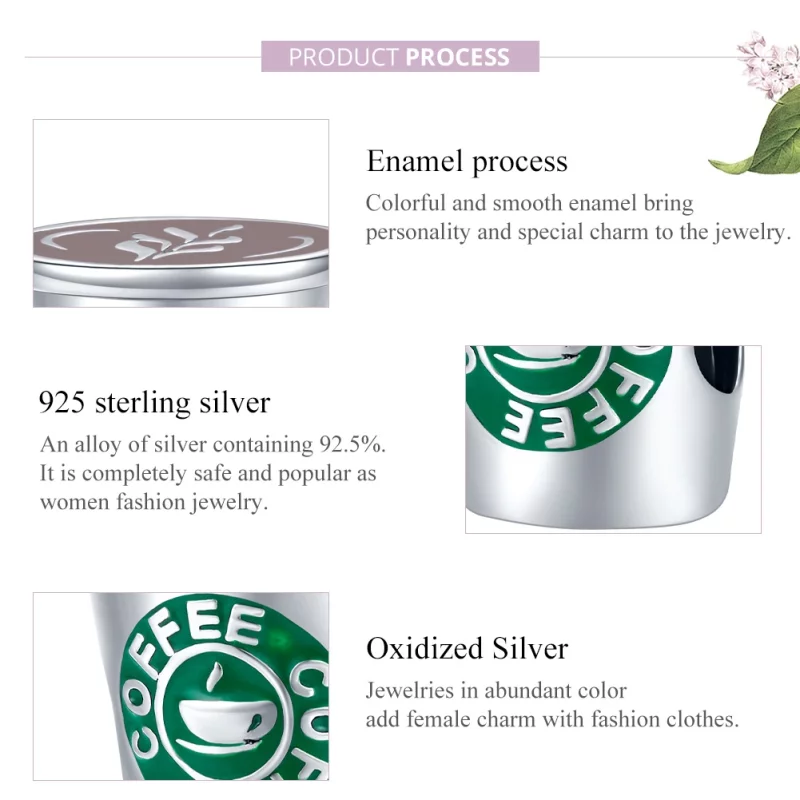 (image pour) Charm Style PANDORA L'heure du café - SCC1545 - Afficher 8