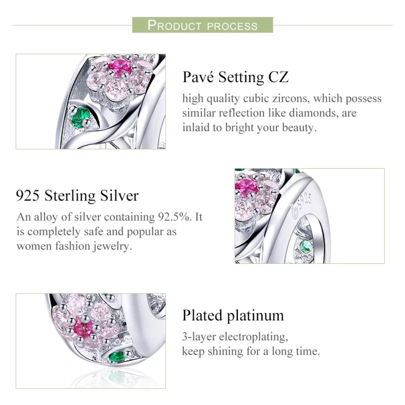 (image pour) Charm Style PANDORA Le printemps - BSC039 - Afficher 7