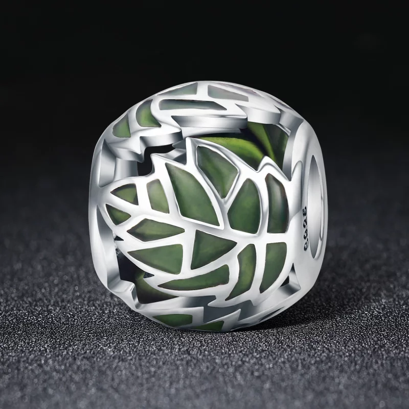 (image pour) Charm Style PANDORA Les feuilles vertes sont amoureuses - SCC524 - Afficher 2