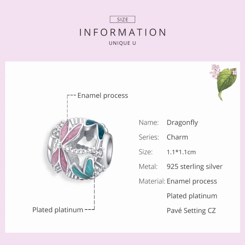 (image pour) Charm Style PANDORA Libellule - BSC198 - Afficher 7