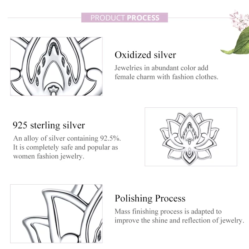 (image pour) Charm Style PANDORA Lotus en fleurs - SCC1724 - Afficher 7