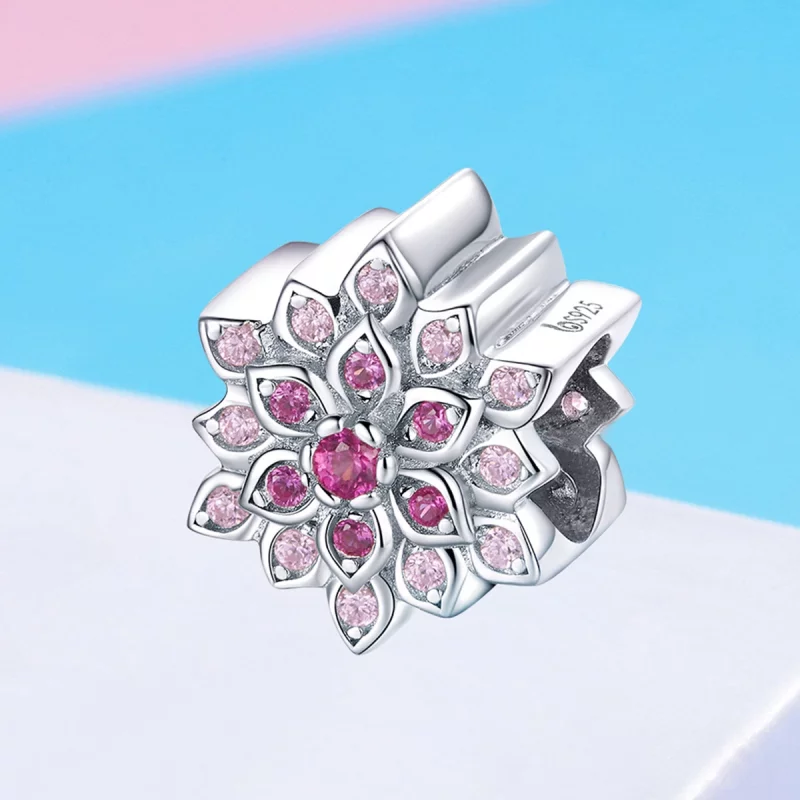(image pour) Charm Style PANDORA Lotus rouge - BSC038 - Afficher 2