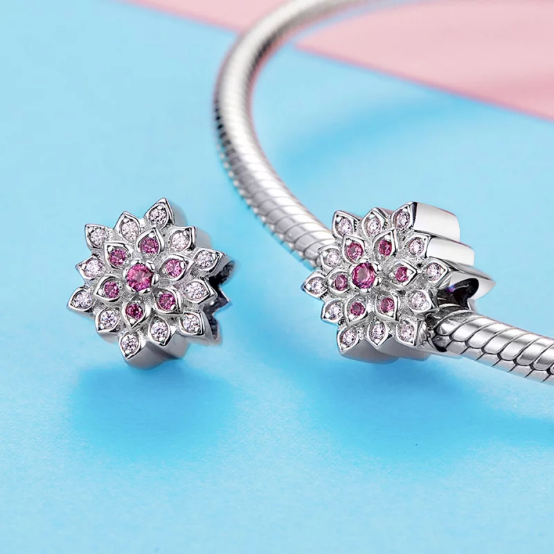 (image pour) Charm Style PANDORA Lotus rouge - BSC038 - Afficher 3