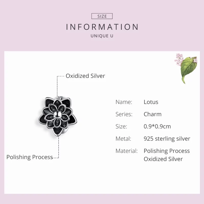 (image pour) Charm Style PANDORA Lotus - SCC1196 - Afficher 3