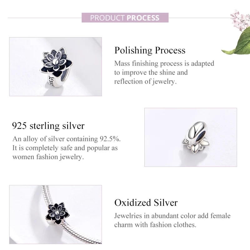 (image pour) Charm Style PANDORA Lotus - SCC1196 - Afficher 4