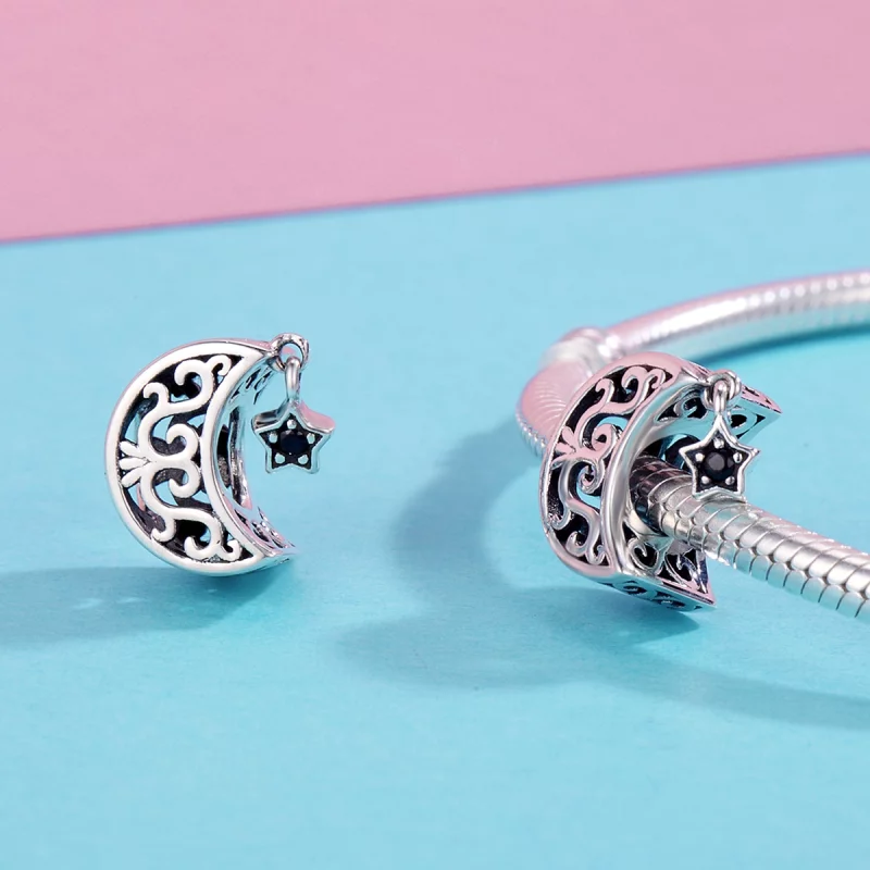(image pour) Charm Style PANDORA Lune et étoile - SCC483 - Afficher 6