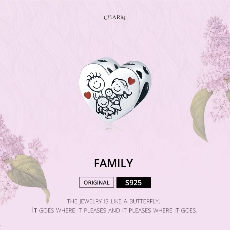 (image pour) Charm Style PANDORA Ma famille - BSC237 - Afficher 6