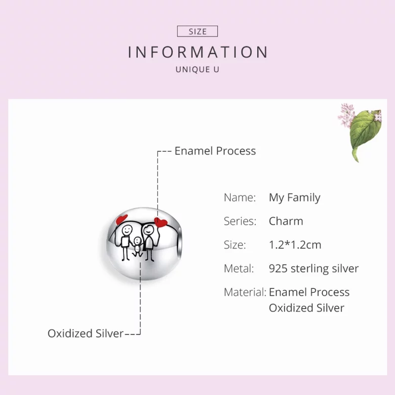 (image pour) Charm Style PANDORA Ma famille - SCC1339 - Afficher 7