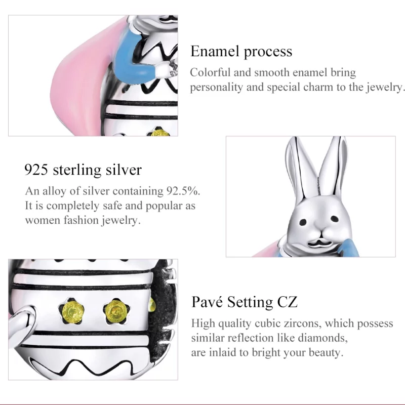 (image pour) Charm Style PANDORA Mademoiselle Lapin - SCC1754 - Afficher 7