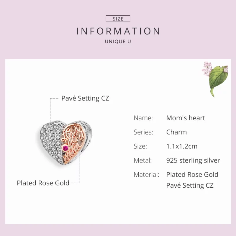 (image pour) Charm Style PANDORA Maman Coeur - SCC1173 - Afficher 3