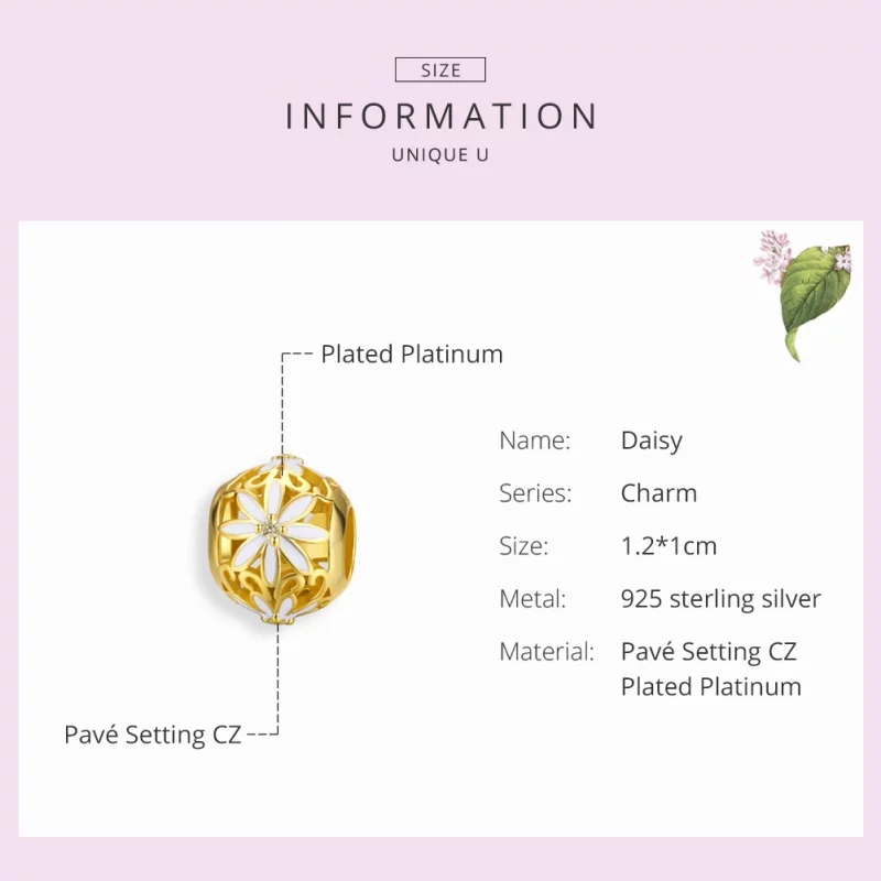 (image pour) Charm Style PANDORA Marguerite - SCC1216 - Afficher 3