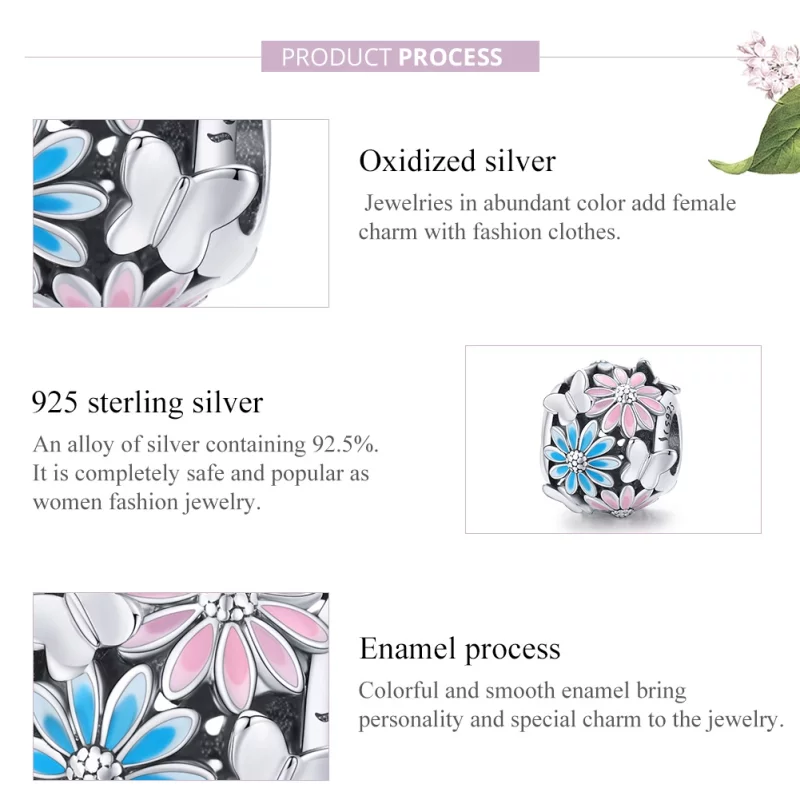 (image pour) Charm Style PANDORA Marguerites lumineuses - SCC1837 - Afficher 6