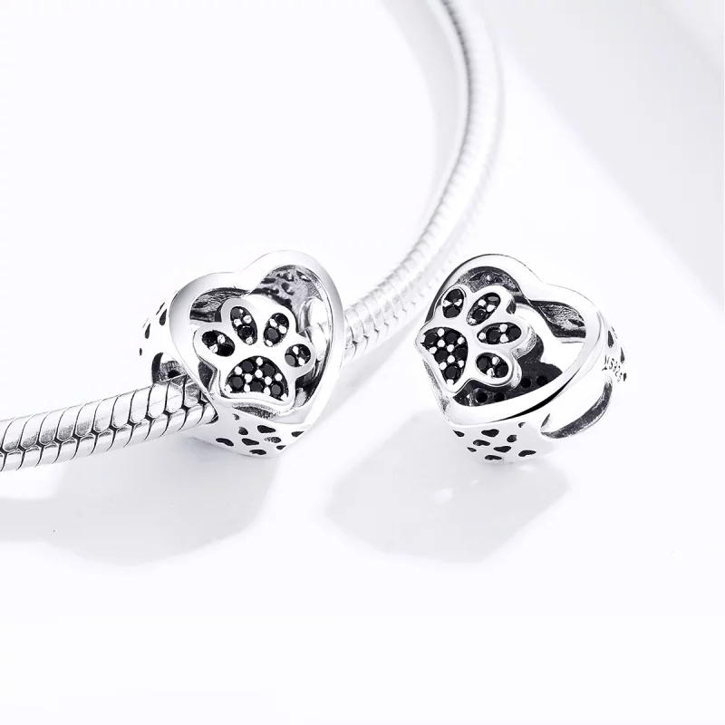 (image pour) Charm Style PANDORA Marque de patte des animaux de compagnie - SCC1191-BK - Afficher 5