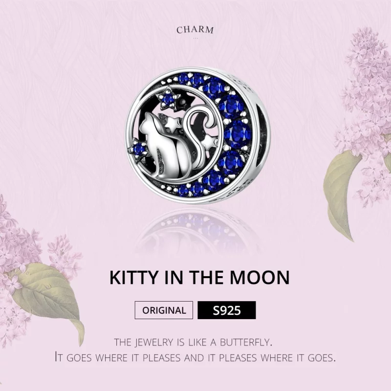 (image pour) Charm Style PANDORA minou dans la lune - SCC1204 - Afficher 2