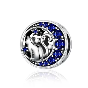Charm Style PANDORA minou dans la lune - SCC1204 (image pour) Charm Style PANDORA minou dans la lune - SCC1204