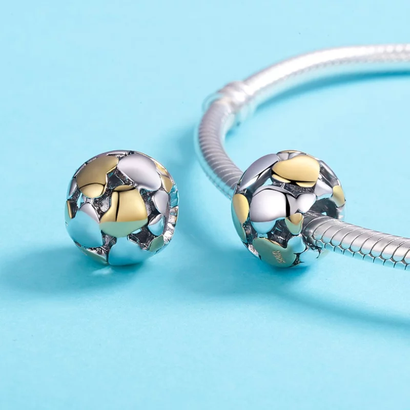 (image pour) Charm Style PANDORA Mon cœur est brillant Bicolore - SCC537 - Afficher 5