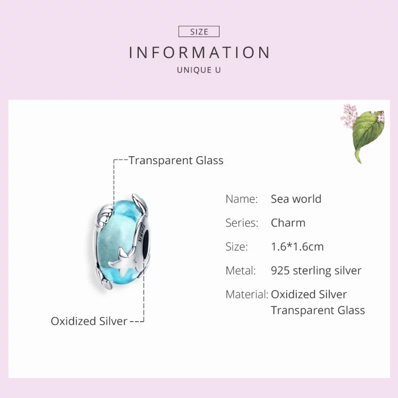(image pour) Charm Style PANDORA Monde de la mer - SCC1257 - Afficher 4