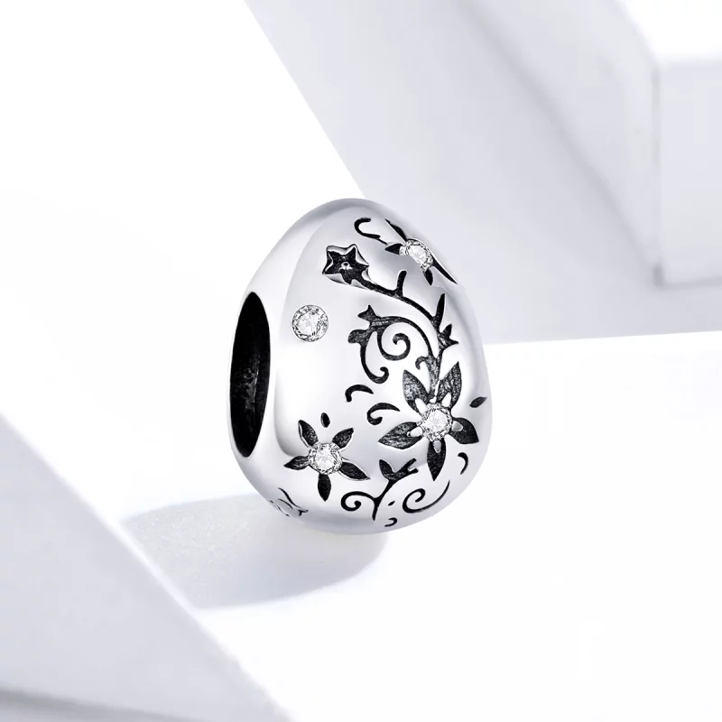 (image pour) Charm Style PANDORA Oeuf de Pâques rétro - SCC1466 - Afficher 2