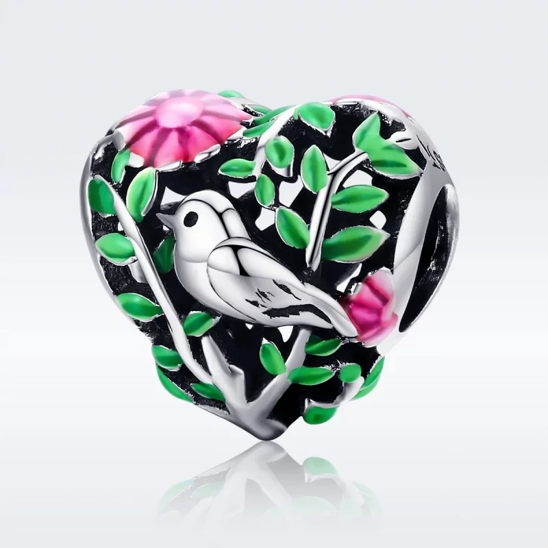 (image pour) Charm Style PANDORA Oiseaux Dans La Forêt - SCC647 - Afficher 2