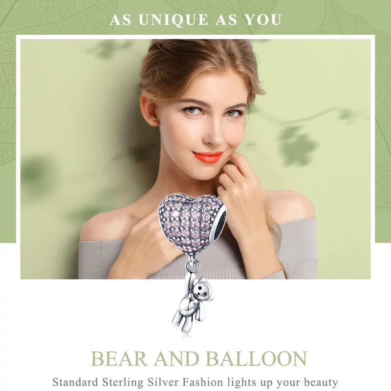 (image pour) Charm Style PANDORA Ours et ballon - SCC1054 - Afficher 2