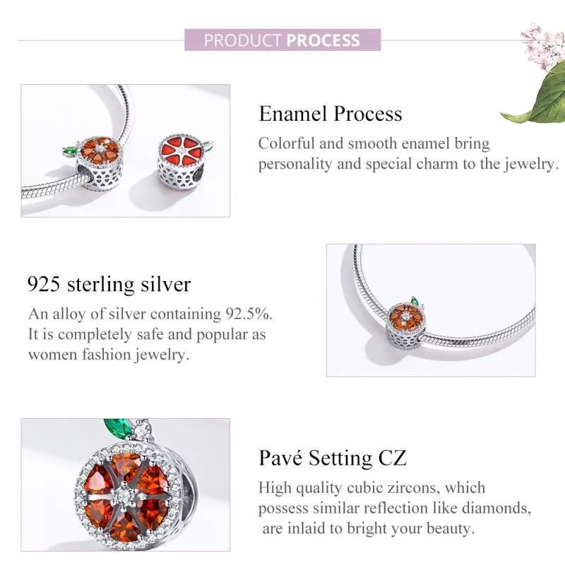 (image pour) Charm Style PANDORA Pamplemousse - SCC1277 - Afficher 2