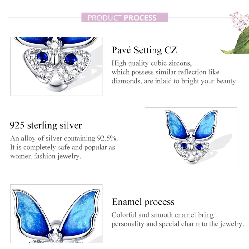 (image pour) Charm Style PANDORA Papillon coloré - BSC405 - Afficher 8