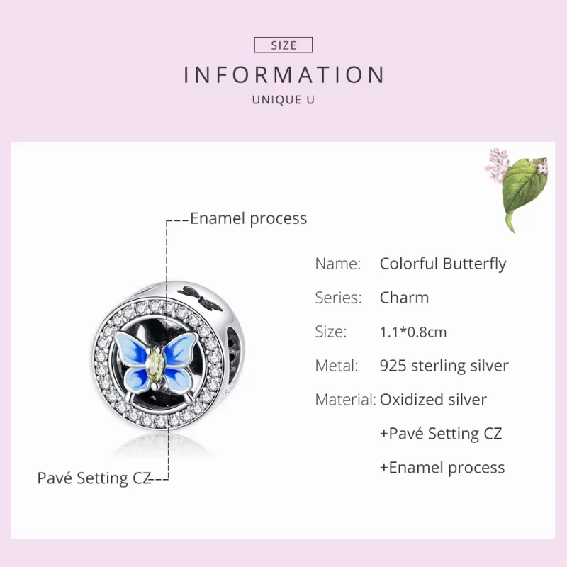 (image pour) Charm Style PANDORA Papillon coloré - SCC1682 - Afficher 7