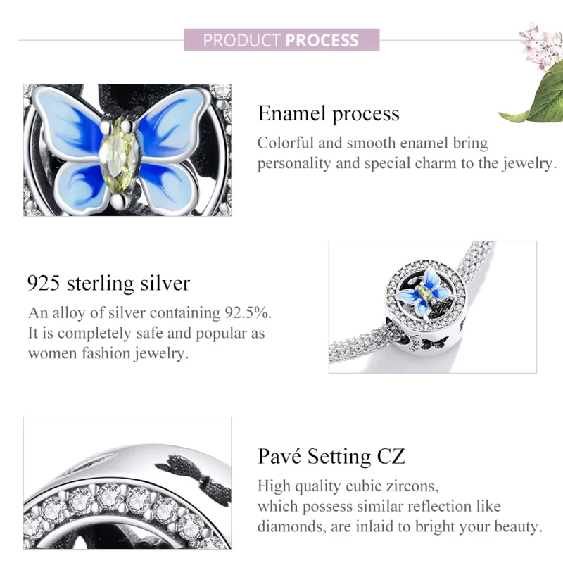 (image pour) Charm Style PANDORA Papillon coloré - SCC1682 - Afficher 8