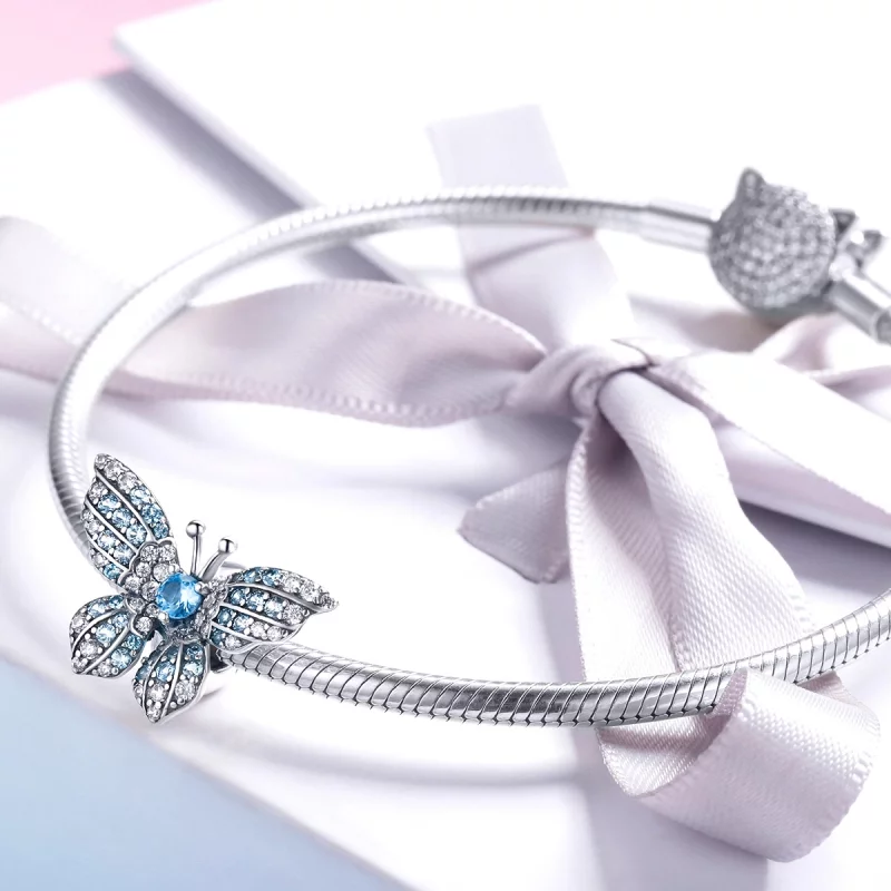 (image pour) Charm Style PANDORA Papillon scintillant - BSC061 - Afficher 3