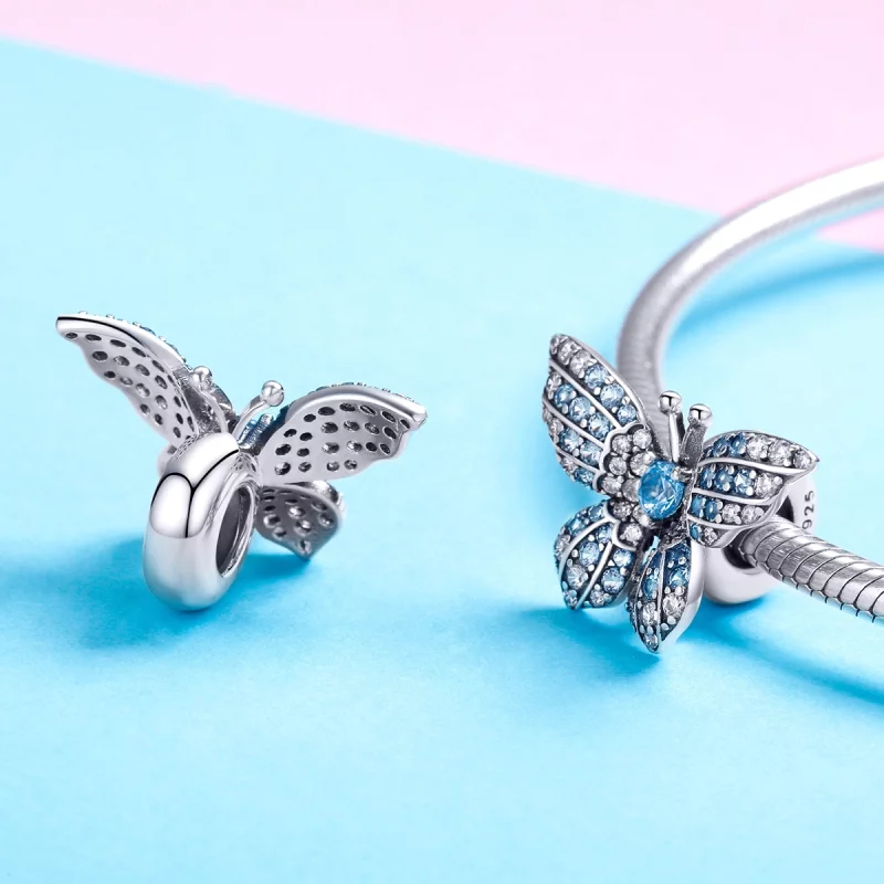 (image pour) Charm Style PANDORA Papillon scintillant - BSC061 - Afficher 4