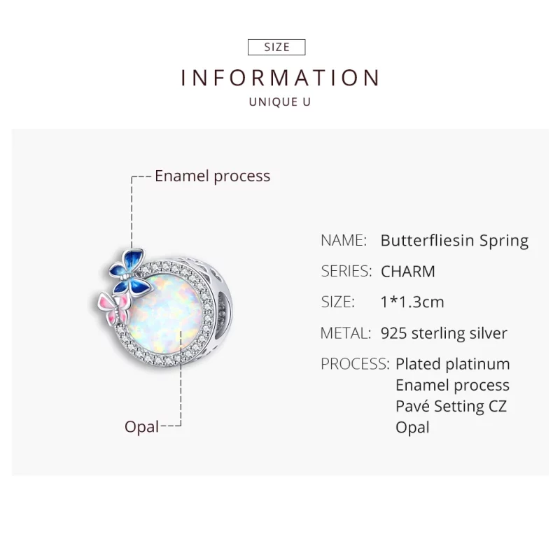 (image pour) Charm Style PANDORA Papillons au printemps - SCC1730 - Afficher 8